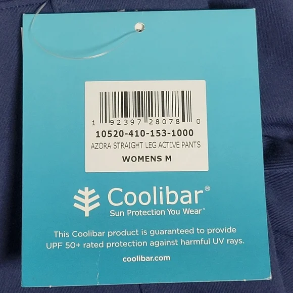 NWT Coolibar Azora Straight Leg Active Pants UPG 50+ size Medium.